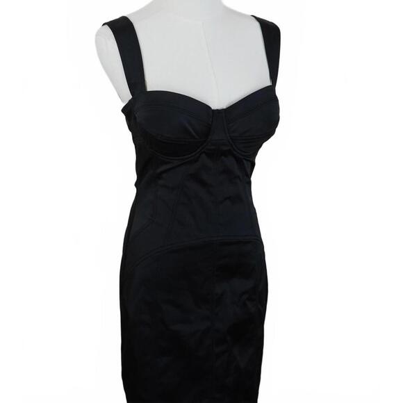 Vintage Marciano Black Bustier Corset Dress Sz 4 - Picture 7 of 7